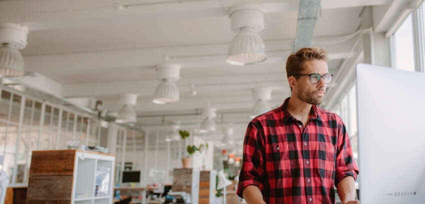 Corporate employee at work - professional indemnity